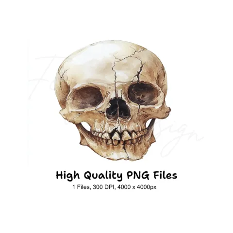 Human Skull Clipart Bundle