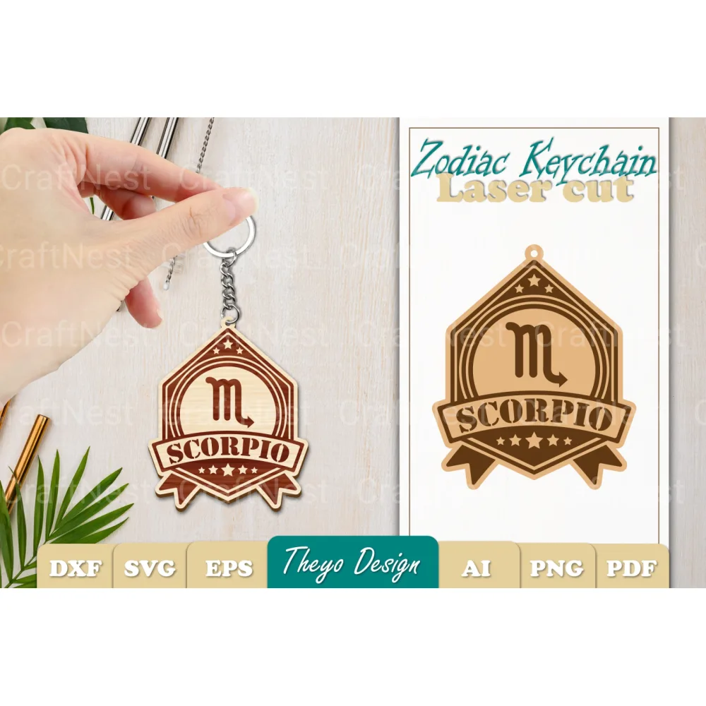 Zodiac Keychain SVG Bundle Collection
