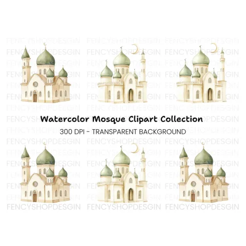 Mosque Clipart Bundle