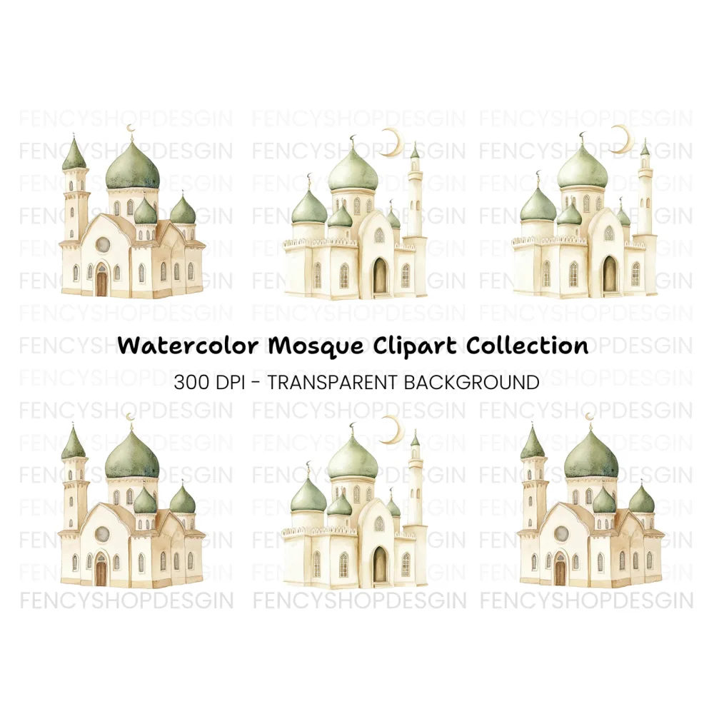 Mosque Clipart Bundle