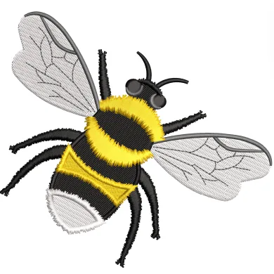 Honey Bee Embroidery Design