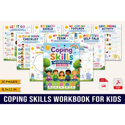 Coping Skills For Kids Workbook