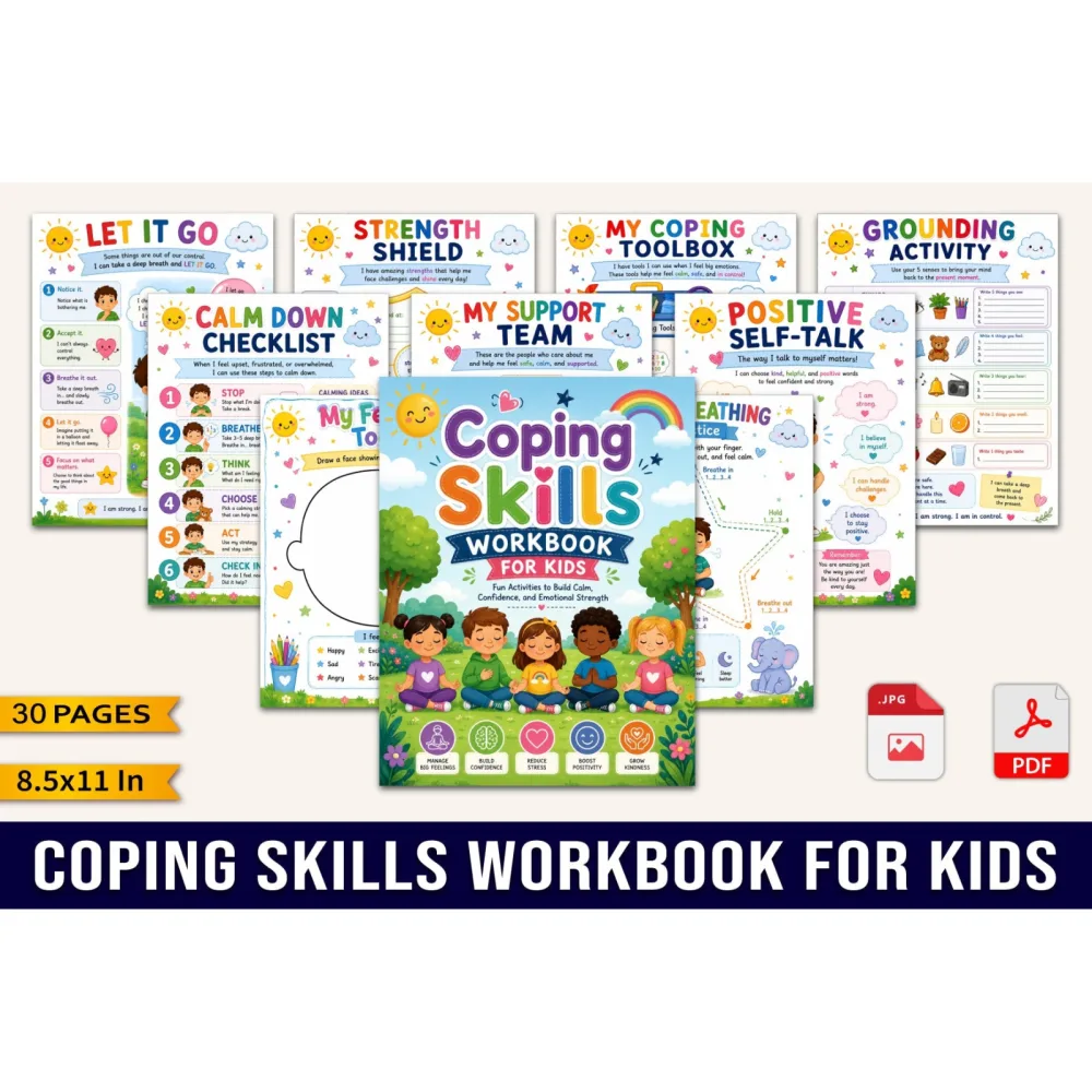 Coping Skills For Kids Workbook