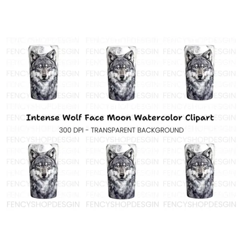 Wolf Tumbler Clipart Bundle