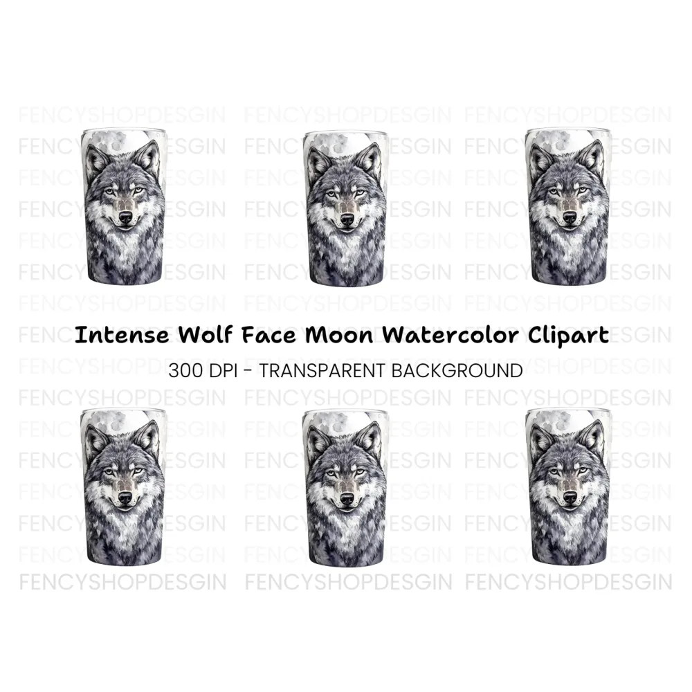 Wolf Tumbler Clipart Bundle
