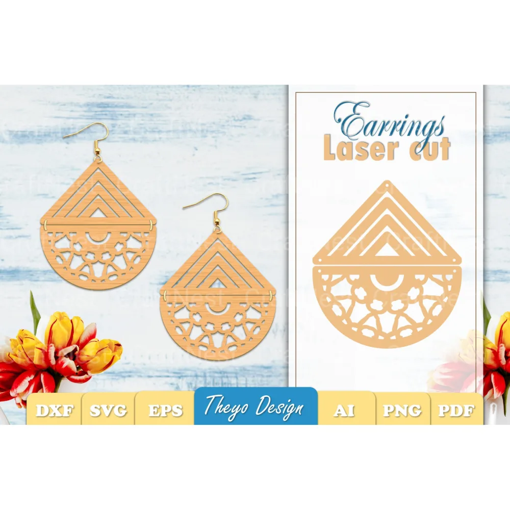 Earrings Mandala SVG Bundle