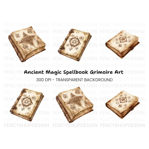 Mystical Grimoire Clipart Bundle