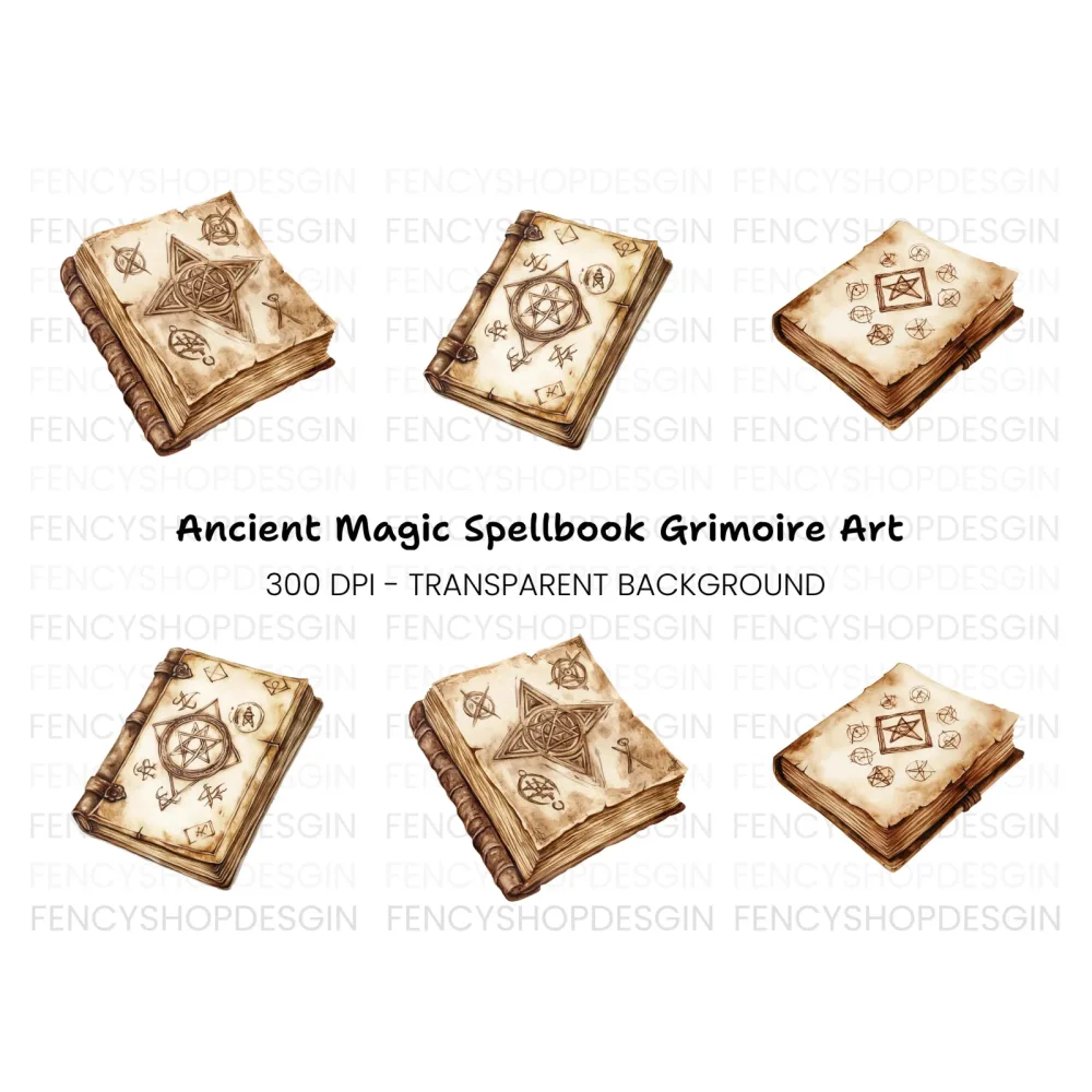 Mystical Grimoire Clipart Bundle