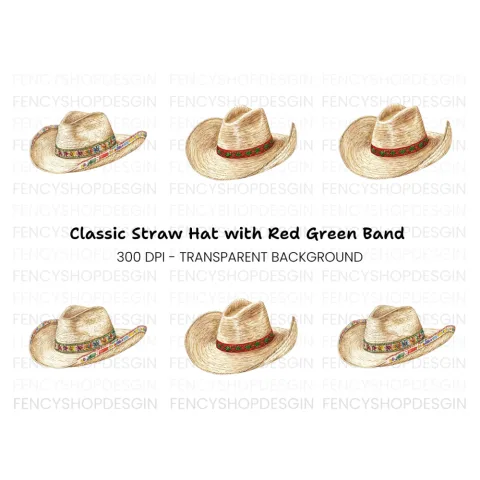 Festive Sombrero Hat Clipart Bundle