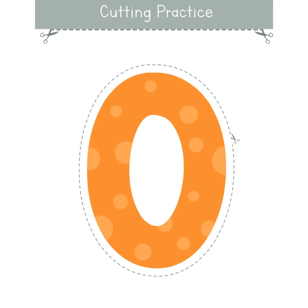 Numbers 0 to 10 Cutting Practice Worksheets