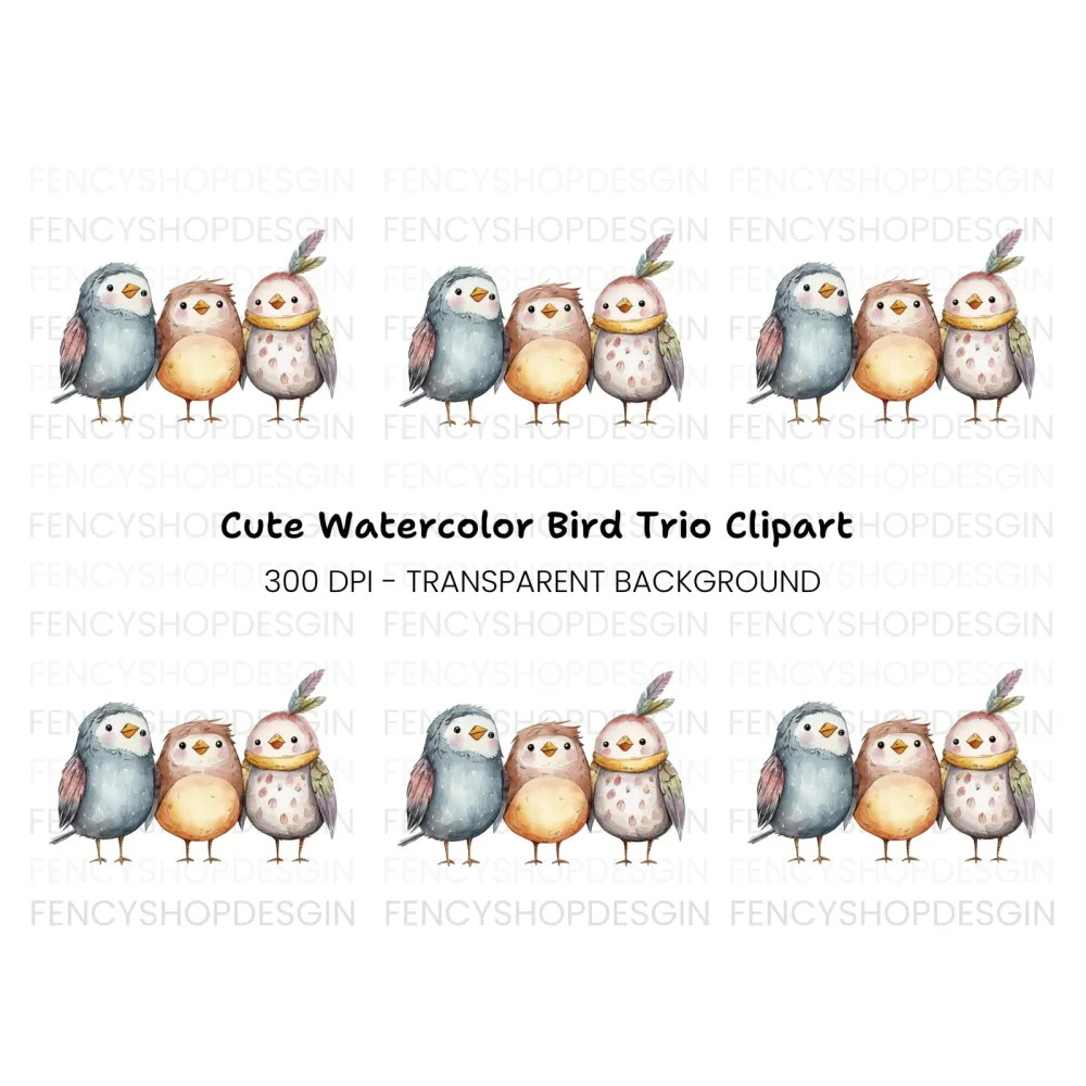 Cute Birds Clipart Bundle