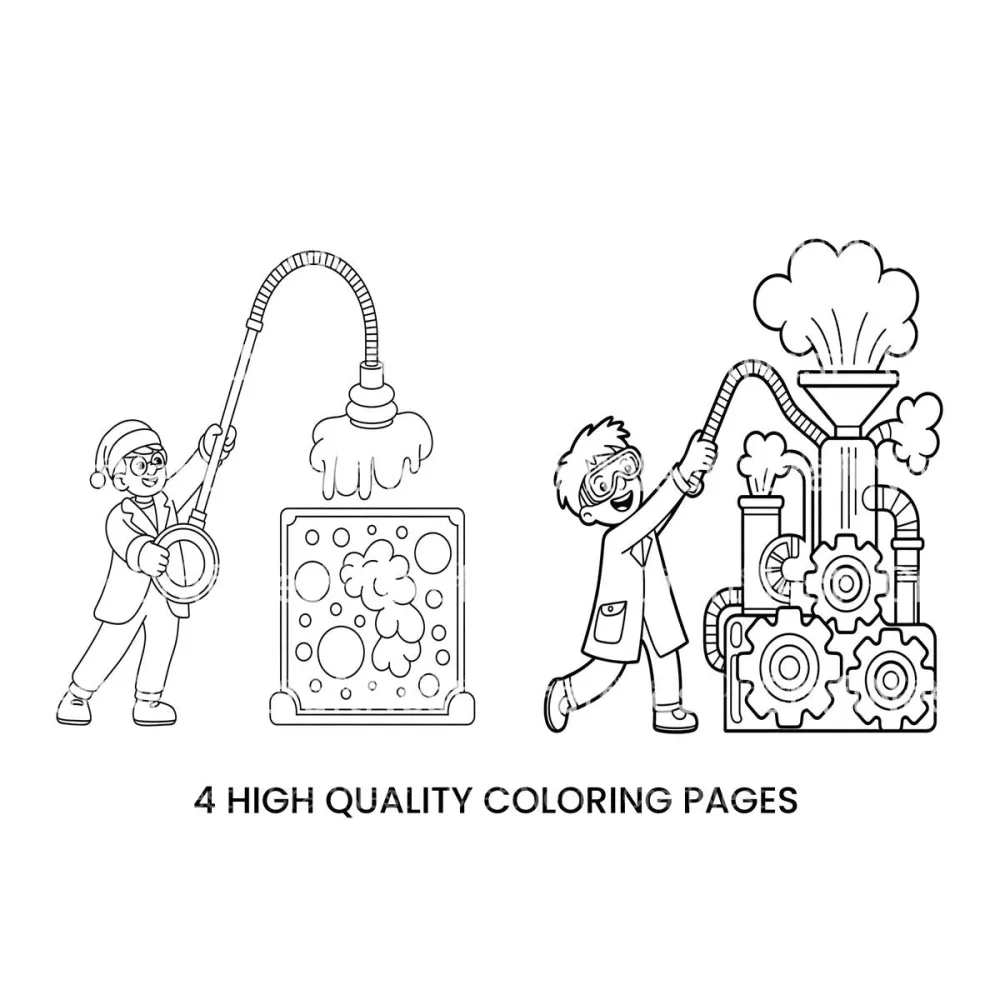 Winter Science Fun Coloring Books