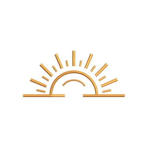 Sun Rising Embroidery Design