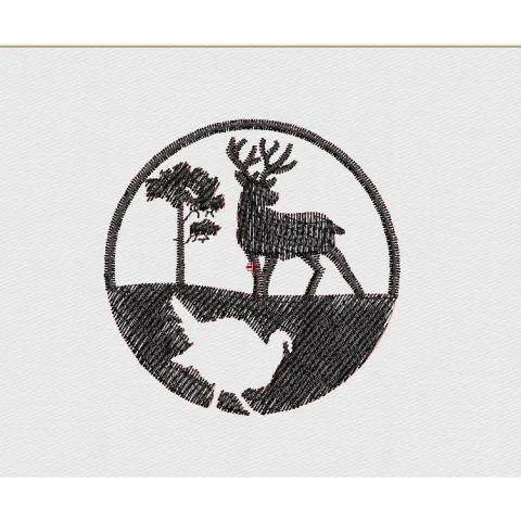Dear Embroidery Design