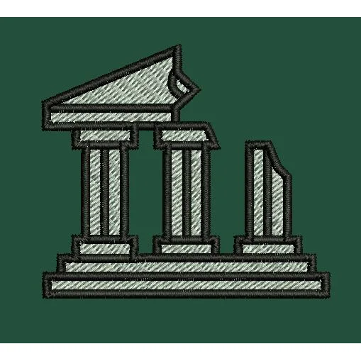 Pillars Embroidery Design