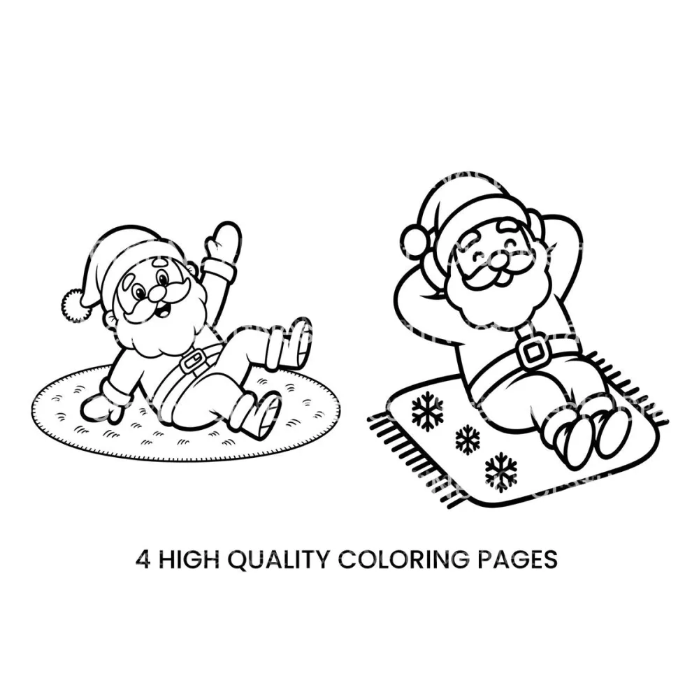 Relaxing Santa Claus Coloring Books Coloring Books