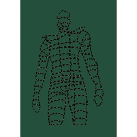 Man Line Art Embroidery Design