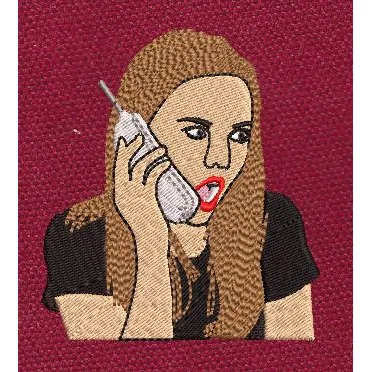 Retro Cellular Gossip Embroidery Design