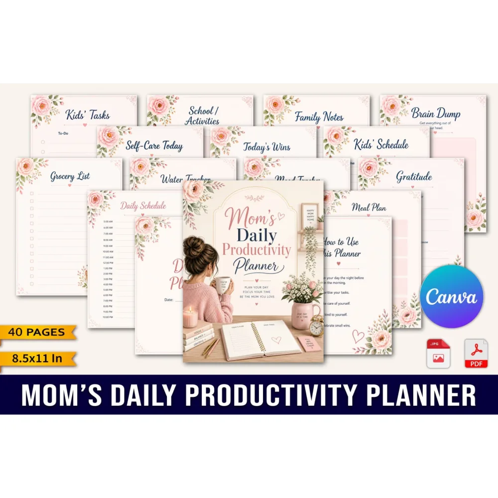 Mom Daily Productivity Planner