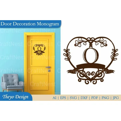 Door Decoration Monogram SVG Bundle