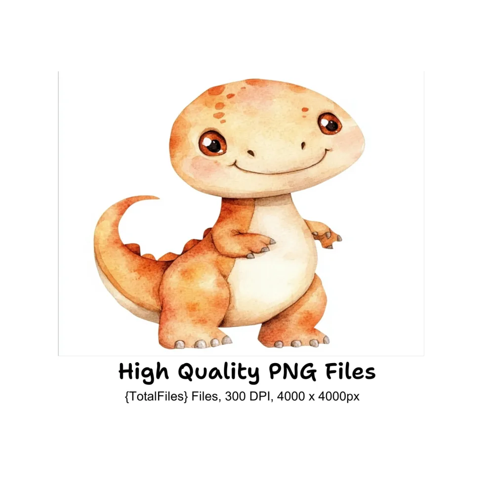 Cute Baby Dinosaur Clipart Bundle