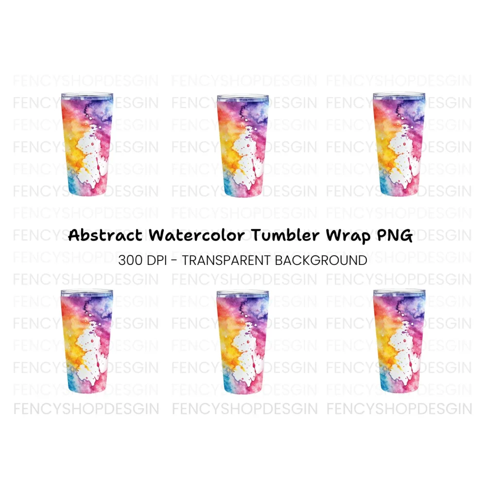Rainbow Tumbler Clipart Bundle