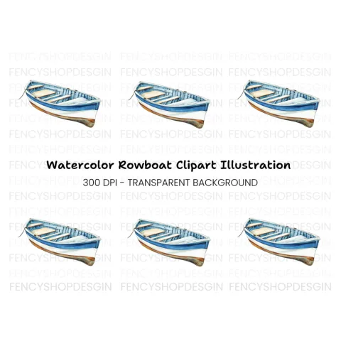 Rowboat Clipart Bundle