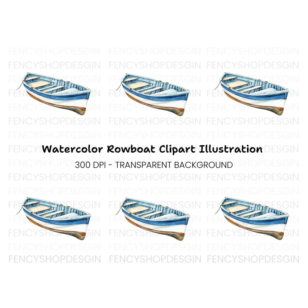 Rowboat Clipart Bundle