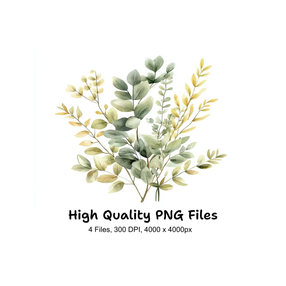 Greenery Clipart Bundle