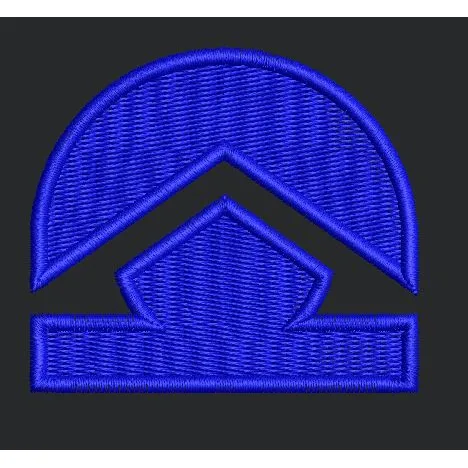 Neon Apex Crescent Embroidery Design