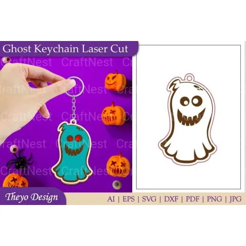 Ghost Keychain SVG Bundle