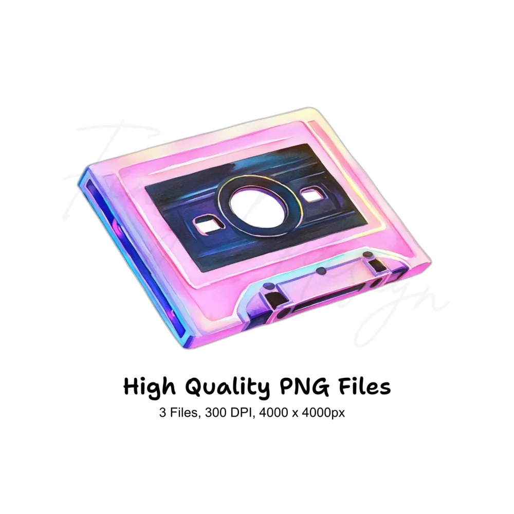 Retro Cassette Tape Clipart Bundle