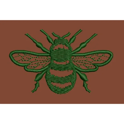Bee Green Embroidery Design