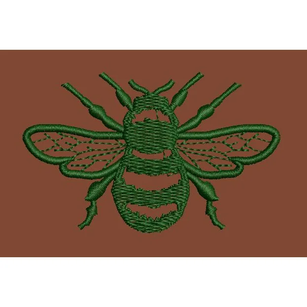 Bee Green Embroidery Design