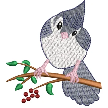 Sparrow Embroidery Design
