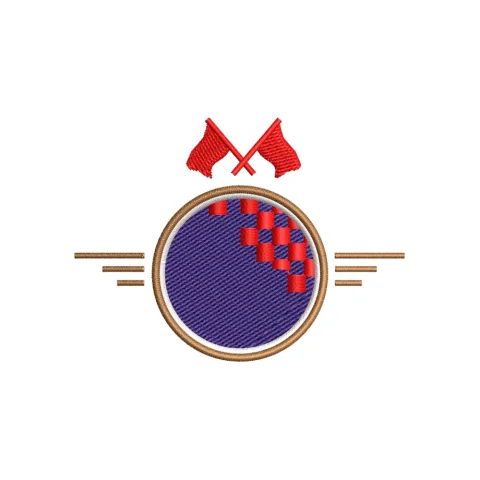 Sport Flag Embroidery Design