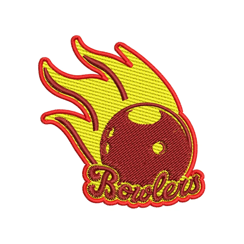 Fire Ball Embroidery Design