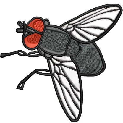 Fly Embroidery Design
