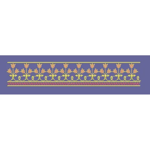 Tulip Trail Decorative Trim Embroidery Design