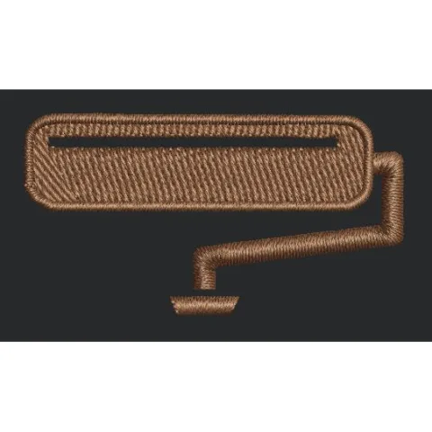 Brown Paint Roller Embroidery Design