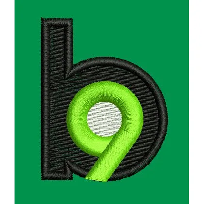 In Black & Green Embroidery Design