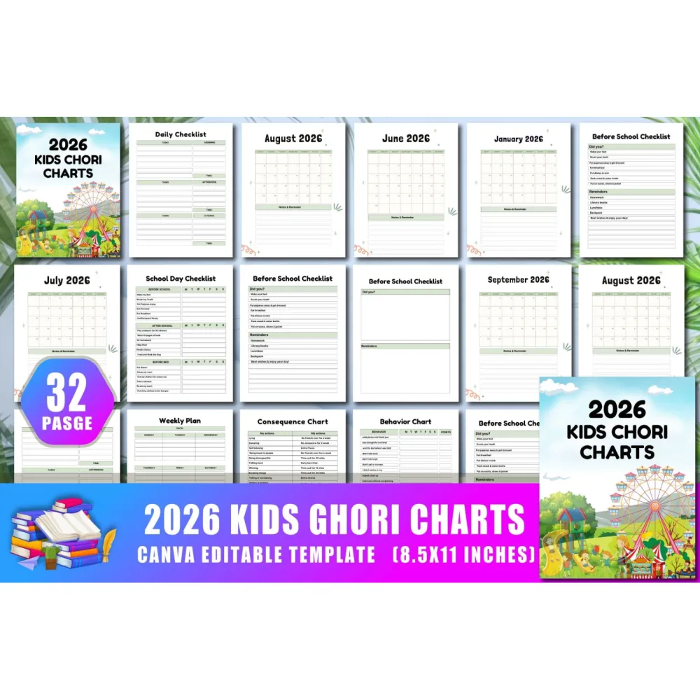 Kids Chore Charts Planner