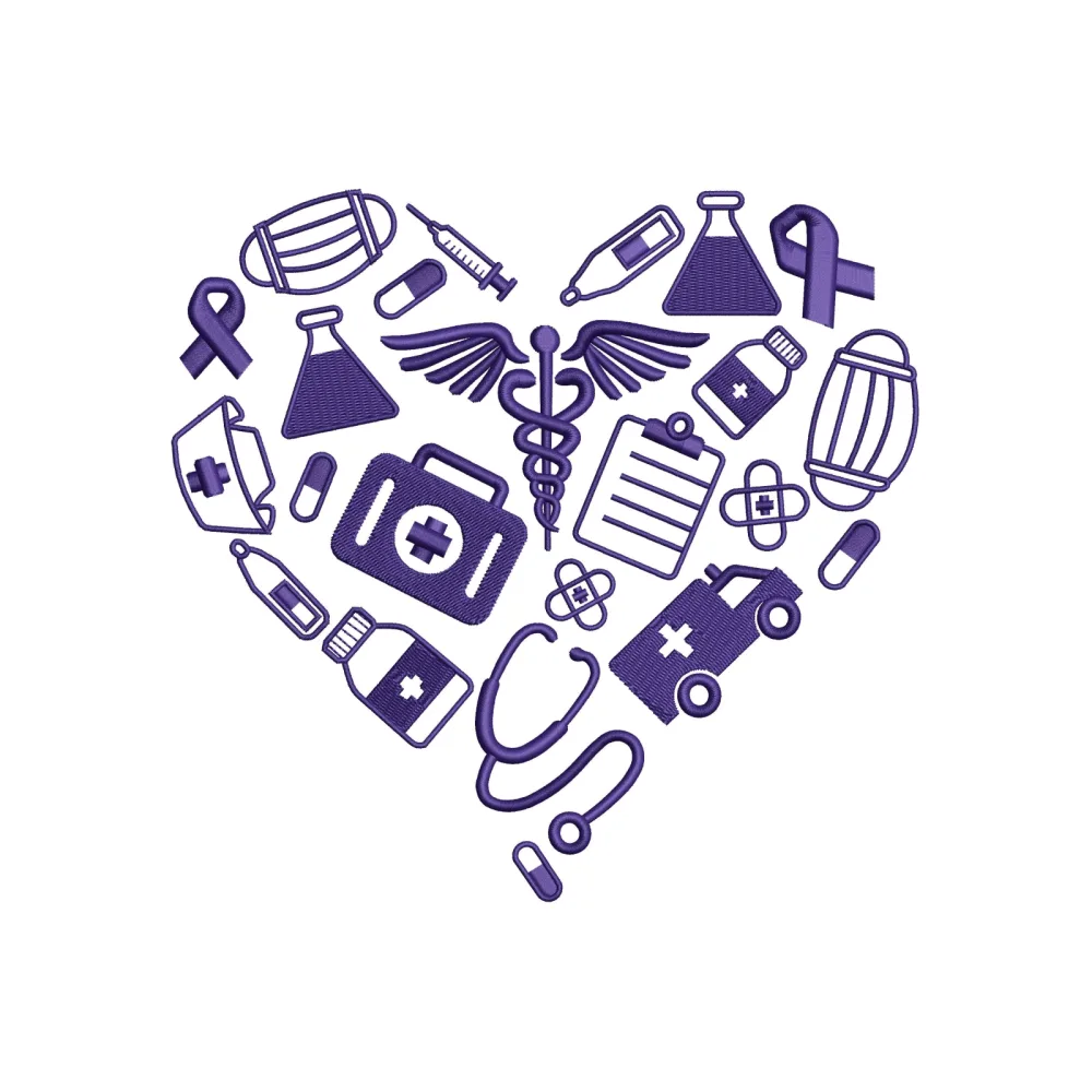 Heart of Hospita Embroidery Design