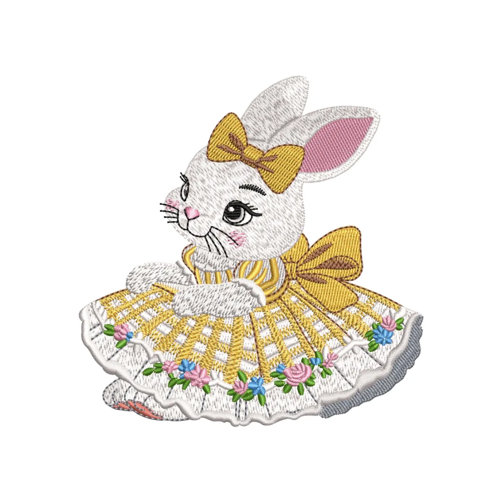 Rabbit Embroidery Design