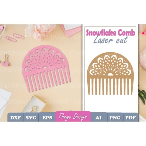 Comb Snowflake SVG Bundle