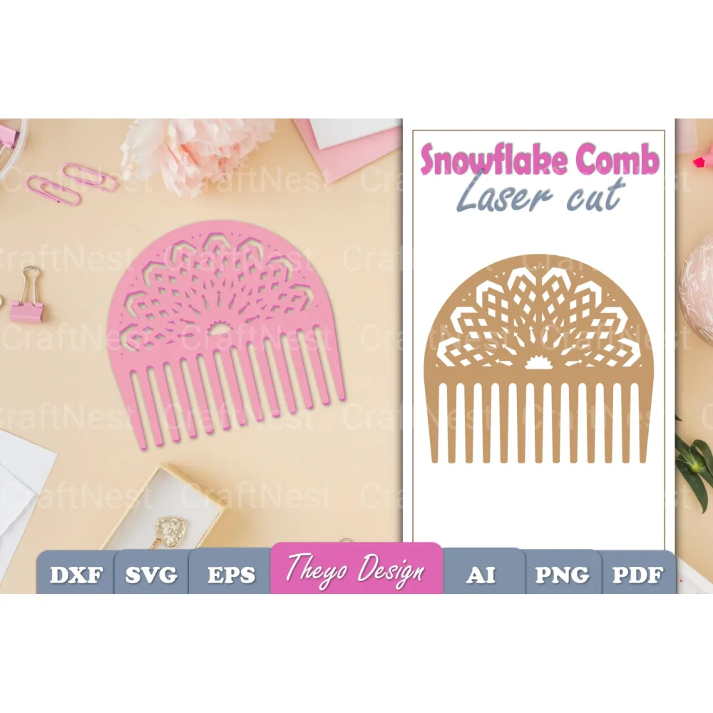 Comb Snowflake SVG Bundle