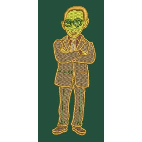 Gentleman in Suit Embroidery Design