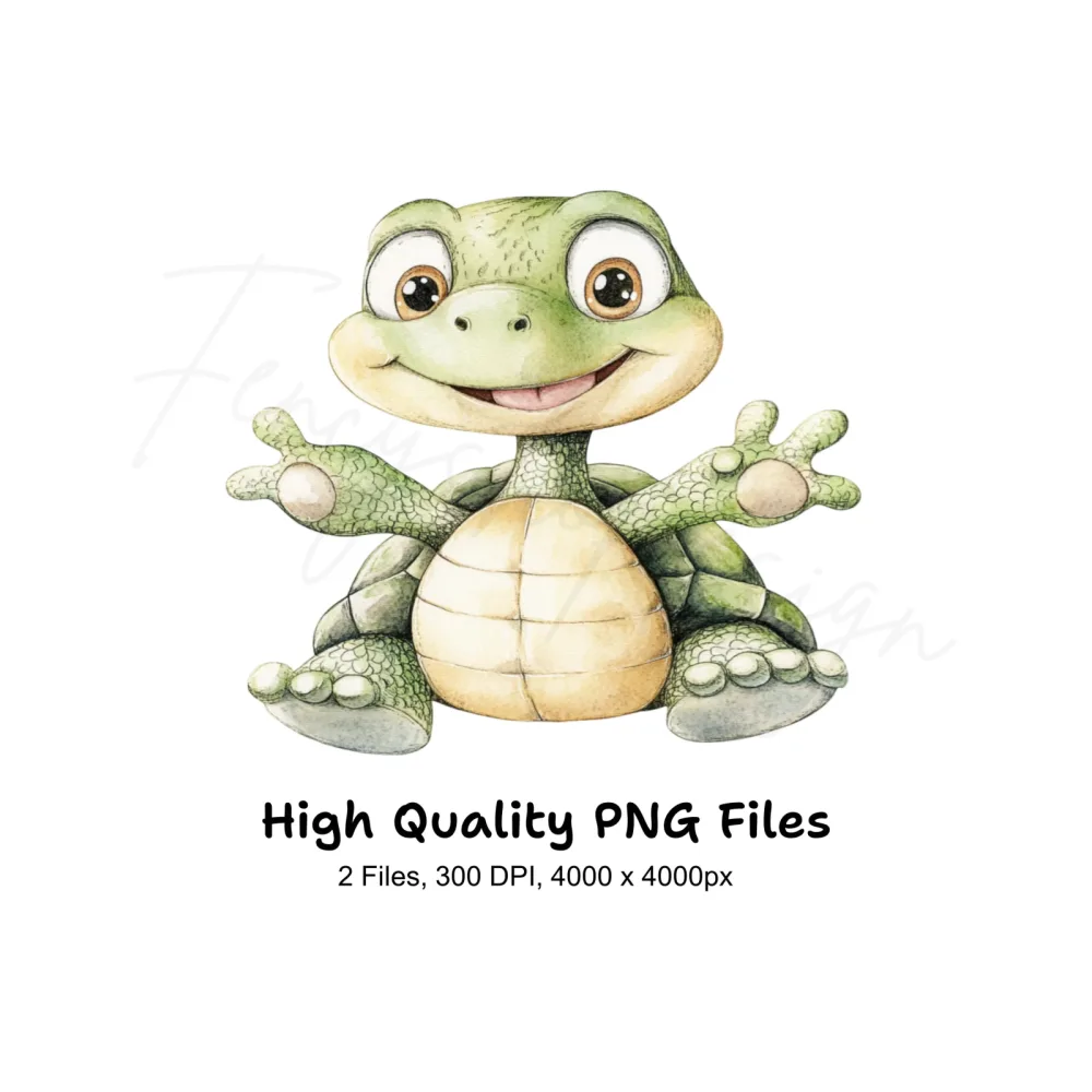 Charming Baby Turtle Clipart Bundle