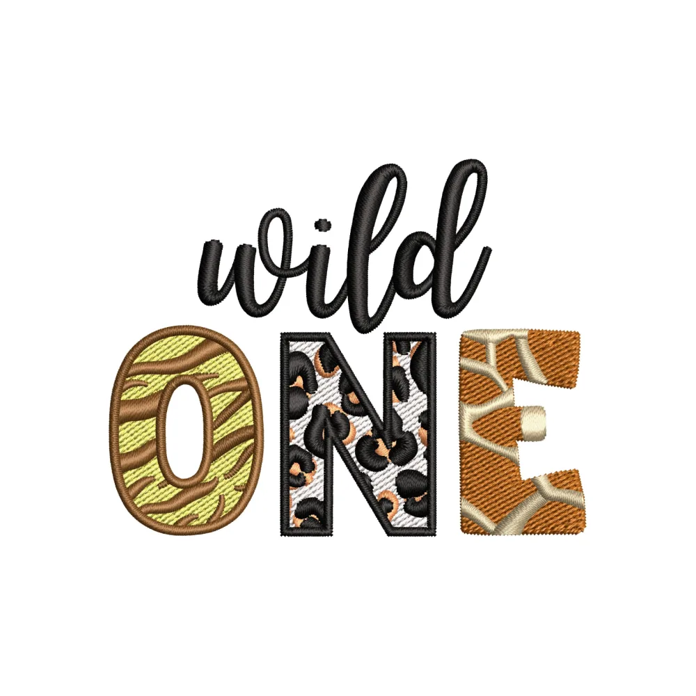 Wild One Embroidery Design