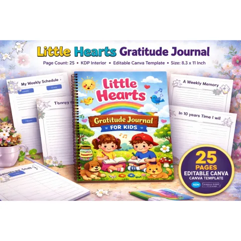 Little Hearts Gratitude Journal for Kids